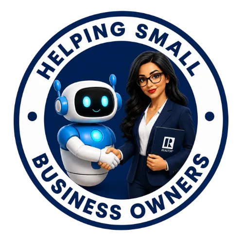 HSBO real estate professional alongside the friendly AI assistant mascot